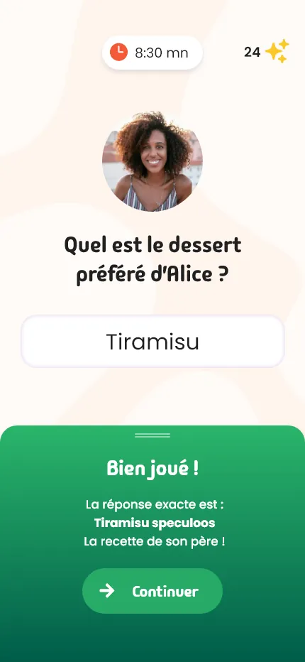 Question d'un jeu de mariage WeddingFun