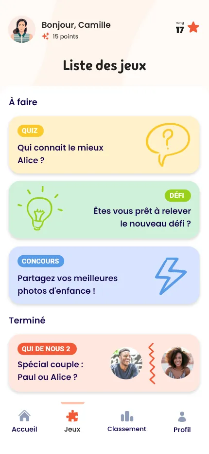 Liste des jeux de mariage WeddingFun
